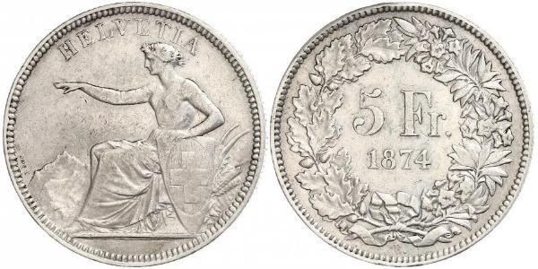 5 Franc Switzerland Silver 
