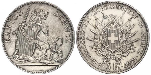 5 Franc Switzerland Silver 