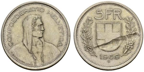 5 Franc Switzerland Silver 