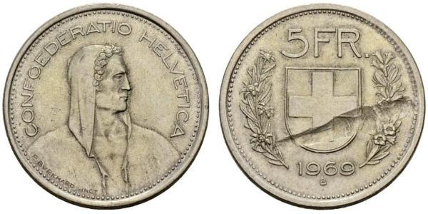 5 Franc Switzerland Silver 