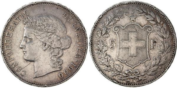 5 Franc Switzerland Silver 