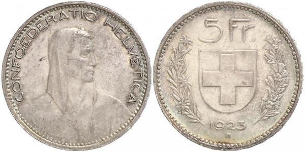 5 Franc Switzerland Silver 