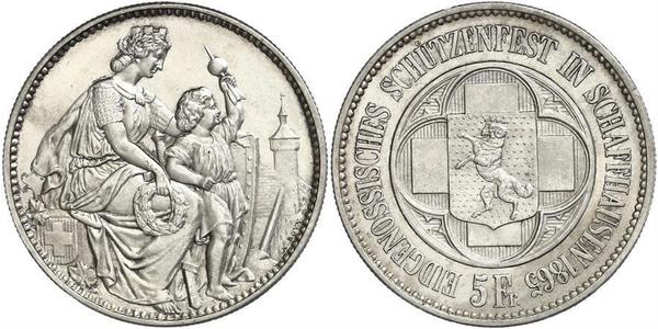 5 Franc Switzerland Silver 