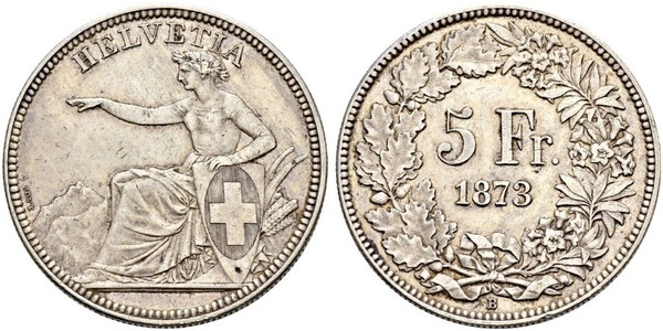 5 Franc Switzerland Silver 