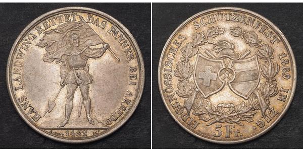 5 Franc Switzerland Silver 