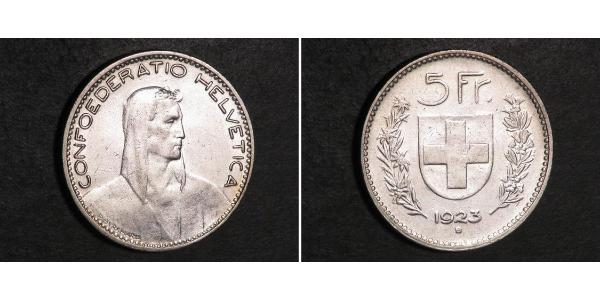 5 Franc Switzerland Silver 