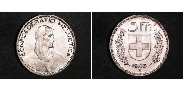 5 Franc Switzerland Silver 