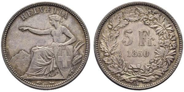 5 Franc Switzerland Silver 