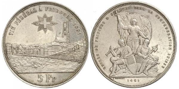 5 Franc Switzerland Silver 