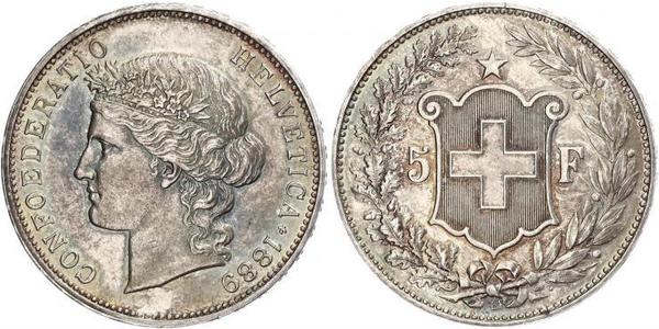 5 Franc Switzerland Silver 