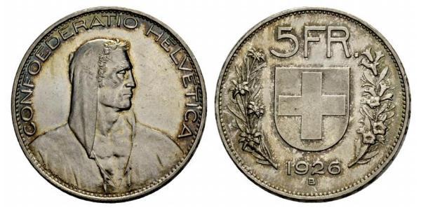 5 Franc Switzerland Silver 