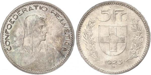 5 Franc Switzerland Silver 