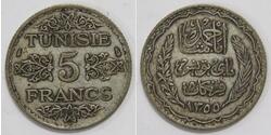 5 Franc Tunisia Silver 