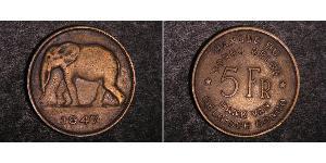 5 Franc Belgian Congo (1908 - 1960)  