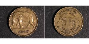 5 Franc Belgian Congo (1908 - 1960)  