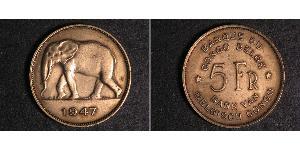 5 Franc Belgian Congo (1908 - 1960)  