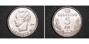 5 Franc Belgien  Leopold III. (Belgien)