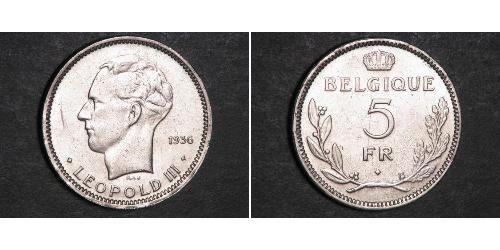 5 Franc Belgium  Leopold III of Belgium