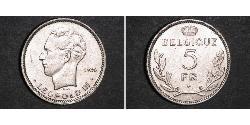 5 Franc Bélgica  Leopoldo III de Bélgica