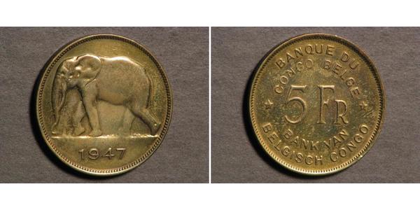 5 Franc Congo Belga (1908 - 1960)  