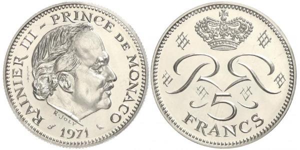 5 Franc Monaco  Rainier III, Prince of Monaco