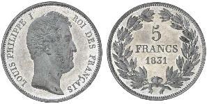 5 Franc Monarchia di Luglio (1830-1848)  Luigi Filippo di Francia (1773 -1850)