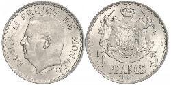 5 Franc Principato di Monaco  Luigi II di Monaco (1870-1949)