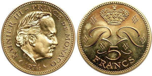 5 Franc Principato di Monaco  Ranieri III di Monaco