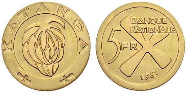 5 Franc Katanga 金 