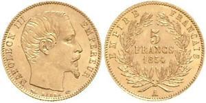 5 Franc 法蘭西第二帝國 (1852 - 1870) 金 拿破仑三世