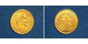 5 Franc 法蘭西第二帝國 (1852 - 1870) 金 拿破仑三世