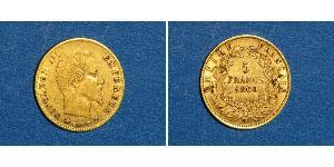 5 Franc 法蘭西第二帝國 (1852 - 1870) 金 拿破仑三世