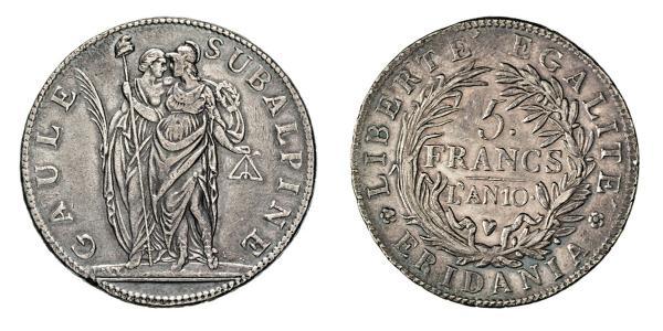 5 Franc Italian city-states 銀 