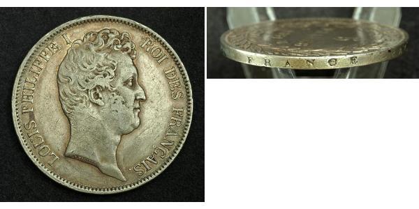5 Franc 七月王朝 (1830 - 1848) 銀 路易-菲利普一世 (1773 -1850)