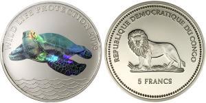 5 Franc 刚果民主共和国 銀 