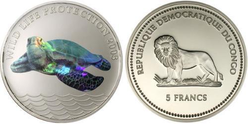 5 Franc 刚果民主共和国 銀 