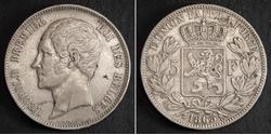 5 Franc 比利时 銀 利奥波德一世 (比利时) (1790 - 1865)