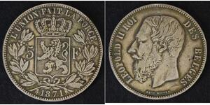 5 Franc 比利时 銀 利奥波德二世 (比利时)