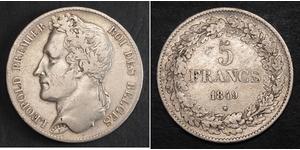 5 Franc 比利时 銀 利奥波德一世 (比利时) (1790 - 1865)