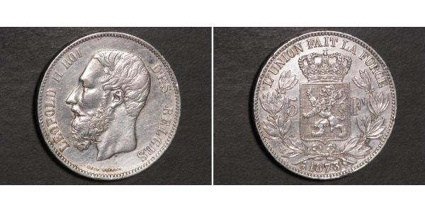 5 Franc 比利时 銀 利奥波德二世 (比利时)