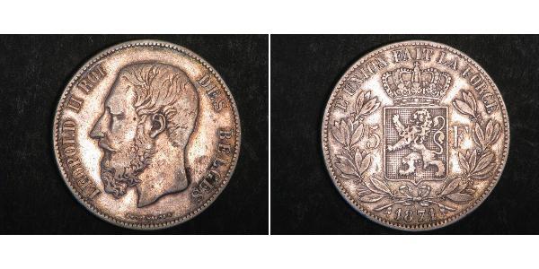 5 Franc 比利时 銀 利奥波德二世 (比利时)