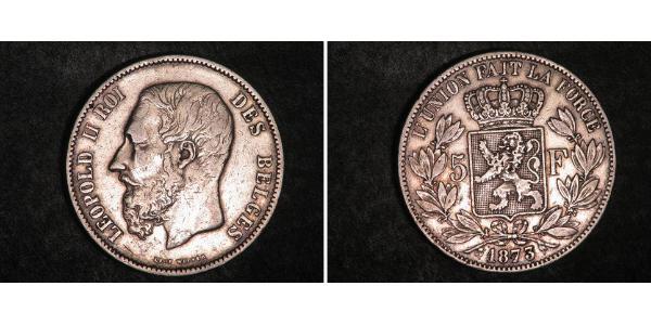 5 Franc 比利时 銀 利奥波德二世 (比利时)