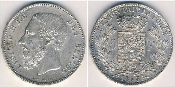 5 Franc 比利时 銀 利奥波德二世 (比利时)