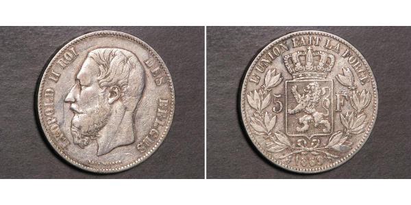5 Franc 比利时 銀 利奥波德二世 (比利时)