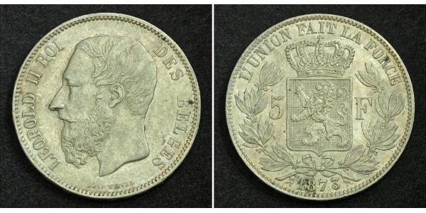 5 Franc 比利时 銀 利奥波德二世 (比利时)