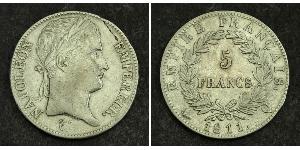 5 Franc 法兰西第一帝国 (1804 - 1814) 銀 拿破仑一世(1769 - 1821)