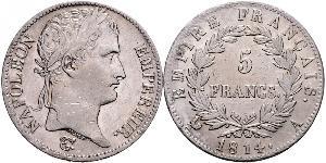 5 Franc 法兰西第一帝国 (1804 - 1814) 銀 拿破仑一世(1769 - 1821)