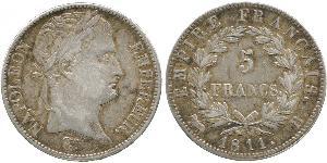 5 Franc 法兰西第一帝国 (1804 - 1814) 銀 拿破仑一世(1769 - 1821)