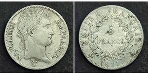 5 Franc 法兰西第一帝国 (1804 - 1814) 銀 拿破仑一世(1769 - 1821)