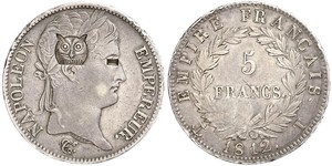 5 Franc 法兰西第一帝国 (1804 - 1814) 銀 拿破仑一世(1769 - 1821)